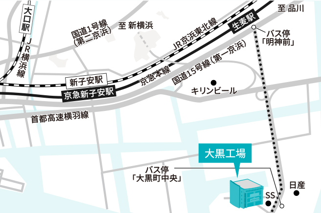 大黒工場 地図